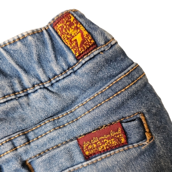 7 FOR ALL MANKIND Blue Baby Jeans. Functioning pockets 😂 12 months - Picture 4 of 5
